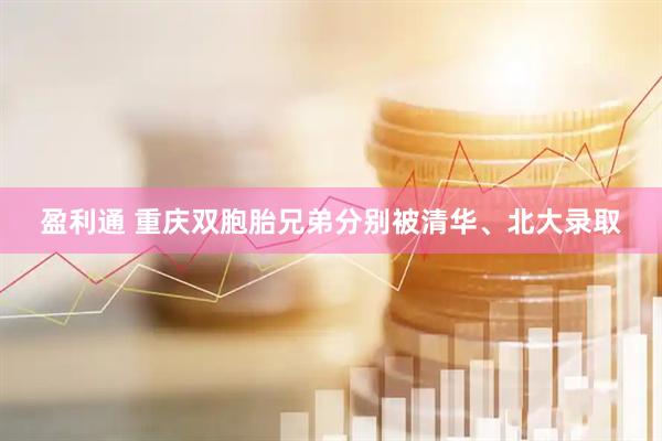盈利通 重庆双胞胎兄弟分别被清华、北大录取