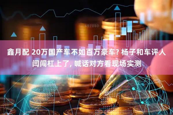 鑫月配 20万国产车不如百万豪车? 杨子和车评人闫闯杠上了, 喊话对方看现场实测