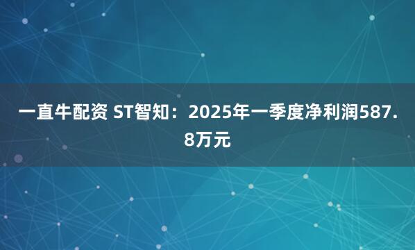 一直牛配资 ST智知：2025年一季度净利润587.8万元